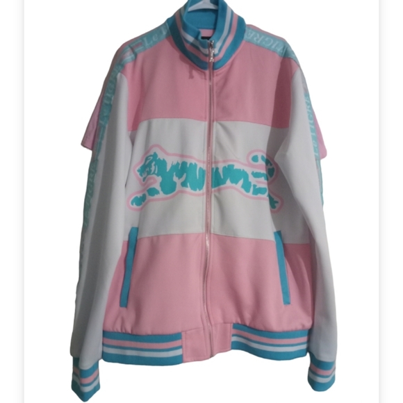 Pink/blue & white Letigre tracksuit..XL jacket pants are large. - Picture 3 of 9